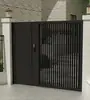 Porta de ferro forjado para exterior Porta de aço inoxidável para vila Porta de alumínio simples para entrada Cerca de ferro forjado para pátio Cerca chinesa Casa única