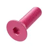 Tornillos de cabeza avellanada de aleación de aluminio 7075 con hexágono interior, anodizados en color durazno, tornillos de cabeza plana con hexágono interior, M3, M4, M5