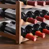 Estante de vino transfronterizo, soporte de exhibición de botellas de vino de doble capa, estante de almacenamiento de vino, gabinete de vino multicontenedor engrosado, pequeño estante de exhibición para uso doméstico