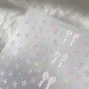 YITU Adesivo de Unha Artística Floral Pequeno com Laço em Relevo de Formiga Simples Fofo Doce Decorativo YT5388
