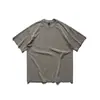 Roupas Masculinas Beijie Verão 2026 Novo 300g Peso Pesado Lavada e Desbotada Camiseta de Manga Curta Unissex Camiseta Básica