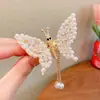 Novedosa Pasador para el Cabello Infantil Motivo Mariposa Borla Pedrería Perla de Imitación Pin Pinza de Sentido Avanzado Dulces Accesorios para el Cabello para Mujeres