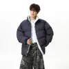 Jack Chuan Yang Inverno Nova Cor Color Block Curta Estilo Kendall Jaqueta de Algodão Masculina Solta Acolchoada Quente Roupa de Algodão Roupa Exterior Tendência