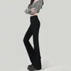 Jeans de Campana Personalizados de Cintura Alta Estilo Coreano para Mujer, Nuevos de Primavera y Otoño Versátiles de Pierna Ancha Largos hasta el Suelo Bootcut Tendencia