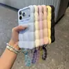 Funda estilo Ins nube de dopamina suitable para teléfono Apple 18 Pro Max, 17/16 con cordón, ventana grande para niñas