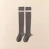 Meias Longas Color Block Acima do Joelho, Meias Simples e Versáteis para Panturrilha, Elásticas e Modeladoras, Meias Acima do Joelho para Outono e Inverno, Macias