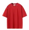 Camiseta de manga corta con hombros caídos, hilo doble de 32 hilos, 280g, en 14 colores, cuello redondo, versátil, cómoda, elegante, se puede imprimir o bordar para uso grupal