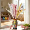 Tulipanes Artificiales de Espuma para Pascua, Huevos de Colores, Esquejes de Caña, Decoraciones Festivas, Adornos para Decoración del Hogar, Transfronterizo