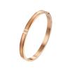 Pulsera de Acero Inoxidable Mate Esmerilado de Gama Alta con Cierre de Circonita Microincrustada, Joyería para Mujer de Gama Media a Alta al por Mayor