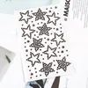 Adesivos de estrela pentagrama azul com strass para show, maquiagem de apoio azul, adesivos de pedras de strass autoadesivos para meninas