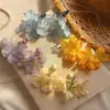 Pendientes Florales Coloridos Dopamina para Mujer, Nuevo Estilo Primavera 2025, Estilo Vacaciones en la Costa, Clips para Orejas Exagerados, Sin Perforación