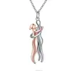 Collar de Abrazo de Personalidad Explosiva Transfronterizo TEMU AliExpress Moda para Niños y Niñas Collar Colgante de Abrazo para Pareja Mujeres