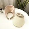 Sombrero de Paja con Parte Superior Abierta Gorra de Pato para Mujer Verano Viajes Exterior Sol Playa Ocio Versátil Sombrero de Protección Solar Venta al por Mayor