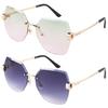 Novos óculos de sol femininos irregulares diamante aparando óculos multi-deformação retro ao ar livre óculos de sol à prova de UV