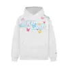 Sudadera con capucha y estampado de letras de grafiti de mariposas americanas 2025 para hombre y mujer, Otoño e Invierno, Marca de moda, Pareja, Casual, Versátil