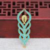 Yiwu color rayo dorado cobre chapado en oro DIY punto Cui imitación oro azul ardiente esmalte accesorios de pluma de pavo real fénix B3227