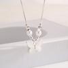 Nuevo collar de perlas blancas de plata rotas con mariposa fresca y pequeña para mujer, cadena de clavícula ligera de lujo estilo Chanel, venta al por mayor