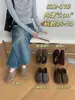 Estilo retro con un ambiente relajado~ Zapatos Birkenstock de cuero genuino minimalistas coreanos de cobertura total con suelas gruesas y comodidad