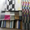 Nuevo Rayas Teñidas en Hilo Mezcla de Poliéster y Algodón Jacquard de Lino Imitación Raya Paja PP Imitación Material para Zapatos Equipaje Bolso de Mano Tela para Manualidades