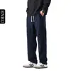 Calça Masculina Casual Elegante de Corte Reto Marca da Moda Calça de Moletom Esportiva Solta Que Faz Você Parecer Mais Alto e Magro para Adolescentes