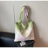 Nueva Bolsa de Lona Transfronteriza Verano Ilustración Fresca Bolso de Hombro Gran Capacidad Bolsa para Estudiantes Bolso Tote para Mujer Bolso de Mano