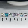 Brincos Borboleta Colorida Aurora Alta Transparência Diamante Brilhante Doce Base Plana Aço Titânio Rosca Brincos Doce Cool Wind Brincos Brincos