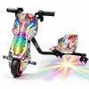 Patinete eléctrico exclusivo transfronterizo, coche de juguete, coche de derrape, go-kart para niños, asiento único Rueda universal giratoria 360 grados