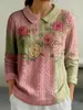 2025 Exportação Novo Estilo Gola de Boneca Suéter Falso Roupa Transfronteiriça Moletom Manga Longa Top Feminino Tecido Jacquard 290g