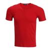 Verano 2022 nuevo 200g32 algodón CVC cuello en V manga corta coreana tubo recto camiseta para hombre al contado venta al por mayor