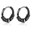 Pendientes de Acero Inoxidable con Borlas Audaces Transfronterizos con Círculo Tótémico de Patrón de Dragón, Pendientes de Botón Vintage con un Toque Moderno de Alta Gama, Clips para Orejas y Accesorios para Orejas