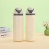 Taza Termo para Bebida Doble de Acero Inoxidable 304 con Tapa Pop-Up y Popote Personalizable, Taza de Fruta con Bolso para Exteriores, Botella de Agua Deportiva