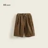 Ropa Infantil Otoño 2025 Nuevo Otoño Estilo Coreano Pana Pantalones de Pierna Ancha 9/10 para Niñas Estilo Casual