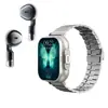 Reloj Inteligente D8Pro de Aleación de Zinc y Auriculares 2 en 1 Llamada Bluetooth Música Multifunción NFC Deportes Silicona