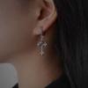 Aretes de Plata Esterlina S925 Únicos de Corazón para Reparar Corazón Roto para Mujer Nicho Lujo Accesible Diseño de Alta Gama Sentido del Diseño