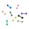 Fábrica de 9 colores de clavos rectos para orejas, clavos de acero inoxidable para orejas, anillo para el pecho, clavos para el hueso de la oreja, clavos para cejas