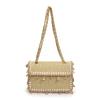 Bolso Tejido de Alta Gama Transfronterizo para Mujer 2025 Nuevo Verano Moda Borla Un Hombro Bolso Cuadrado Pequeño Versátil Bolso Bandolera