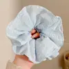 Goma de Pelo Oversize de Zhao Lusi para Mujer, Lazo de Pelo Retro de Gama Alta para Otoño e Invierno, Cuerda para el Pelo Floral de Estilo Perezoso