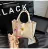 Bolso de Cubo de Mano de Moda para Mujer 2025 Nuevo Verano Simple y Versátil Trabajo y Desplazamiento Bolso Bandolera Casual para Mujer