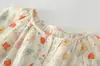 Pijama Feminino de Verão em Crepe de Algodão Confortável Macio Respirável Manga Curta Cropped Duas Peças Roupas de Casa Doce Morango Coelho