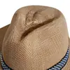 Sombrero Panamá Ala Corta Sombrero Jazz Ala Larga Sombrero de Paja Británico Moda Color Sólido Sarga Sombrero Pequeño Verano Exterior