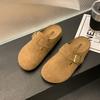 Sapatos Birkenstock de Encaixar Preguiçosos para Mulheres, Novidade Primavera/Verão 2025 Retro com Solado Grosso Fechados na Ponta com Solado Macio Meio Chinelos para Mulheres