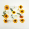 39 piezas de girasol de simulación exquisito de venta caliente en Amazon, pasador de girasol, material de flor para decoración de pastel de cumpleaños DIY