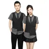 Nova Camisa Masculina Falsa de Duas Peças para o Verão de 2023 Estilo Coreano Moda Jovem Camisa Colete Roupa de Trabalho