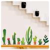 Cacto em vaso fresco quarto sala de estar autoadesivo PVC adesivos de parede estilo nórdico layout de planta adesivos de parede removíveis
