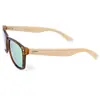Moda Europea y Americana Patas de Madera de Bambú Bambú Moso Gafas de Sol Clásicas de Viaje para Hombres y Mujeres Lentes Dorados de Mercurio