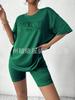 Primavera 2025 Exportación Transfronteriza Estación Independiente Europea y Americana Ebay Amazon Wish Popular Camiseta de Letras de Seda Helada