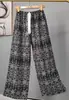 Pantalones de pijama de algodón para mujer, verano, finos, estampados, casuales, de pierna ancha, pueden usar mujeres embarazadas, comercio exterior, pantalones de talla grande