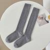 Meias de Caxemira Outono e Inverno Femininas Estilo Japonês Vintage Torcido Meias Shopper Cor Sólida Meias Longas Empilhadas Versáteis Estilo Coreano Meias Femininas da Moda