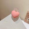 Pinza para el pelo con flequillo en forma de corazón, dulce y linda, para verano, tamaño pequeño, para el pelo roto, color caramelo, para la frente, accesorios para el cabello de moda
