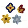 Accesorios al por mayor para ponis grandes Pegatinas de tela para bordado solubles en agua Girasol Mariposa Ropa Bolsas Parche de dibujos animados Decoración